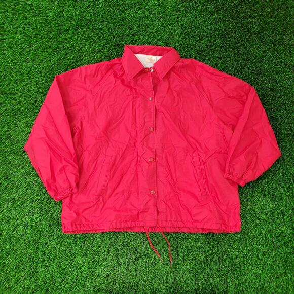 Vintage 90s Auburn Coach Jacket Womens 2XL 26x26 Boxy Baggy - Picture 1 of 12